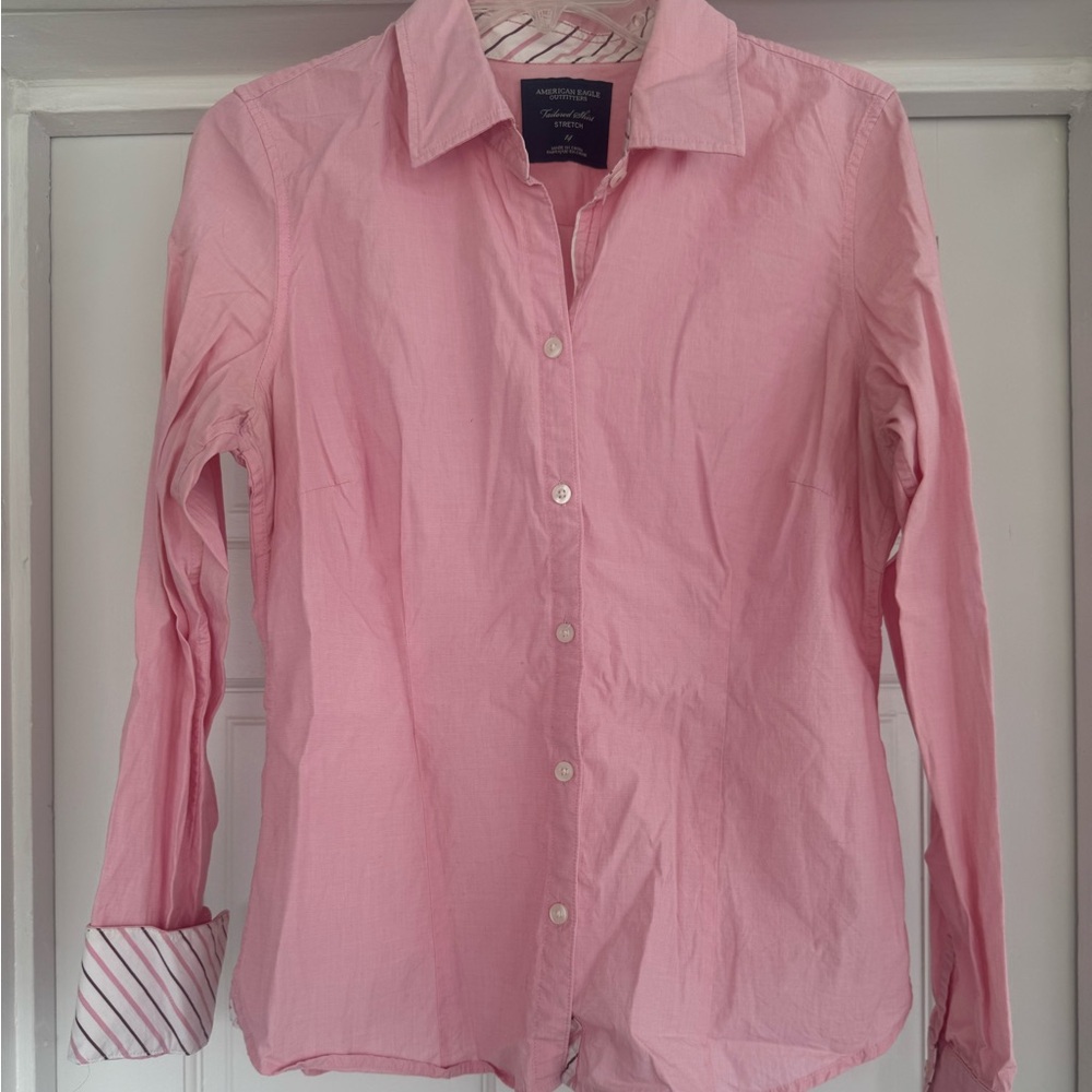 American Eagle Outfitters Light Pink Tailored Shirt